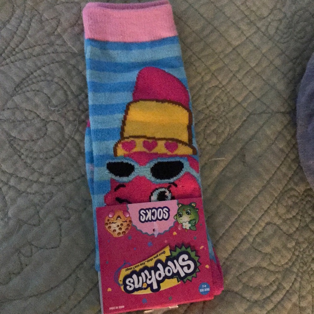 NWT Shopkins kids socks
